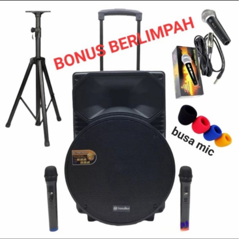 Speaker Portable 15Inch TARGA BONUS STENDING FT15