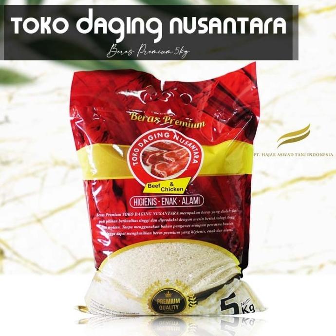 Beras Premium Lokal Toko Daging Nusantara dan Jabal Nur 5Kg = 50pack