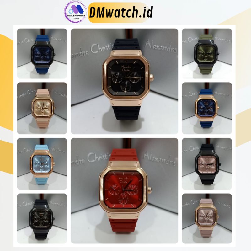 Jam Tangan Wanita Alexandre Christie Terbaru AC 2811/ Ac2811 Rubber Original Garansi Resmi 1 Tahun