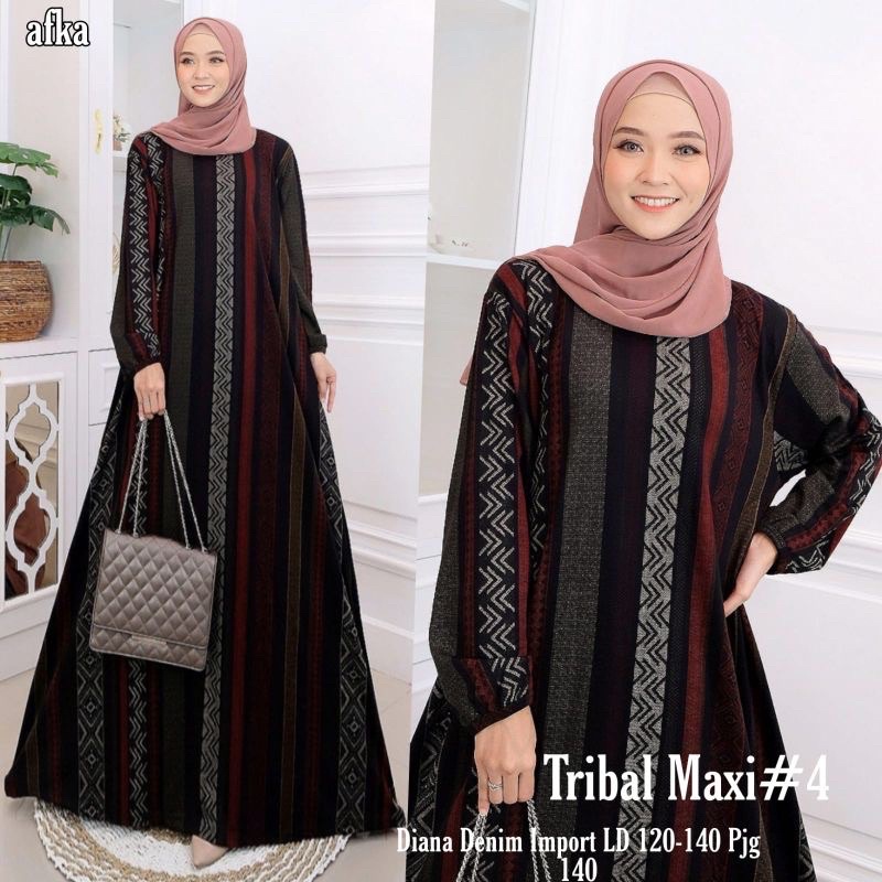 Tiramitsu Jumbo - LD120-130 Gamis Diana Denim Jumbo Bigsize Oversize Bumil / Zatta Jumbo Maxy / R.26 - 025-6533