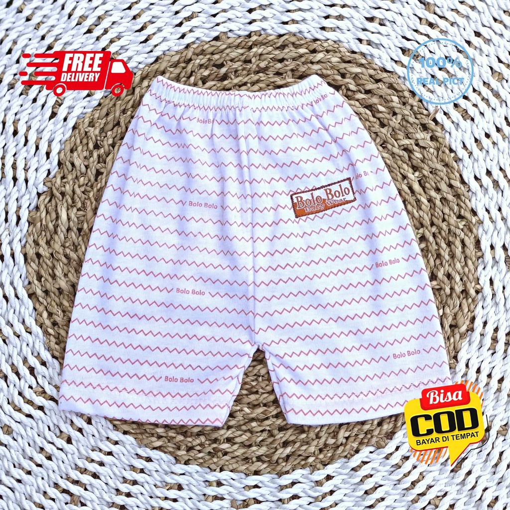 SALE 7.7 Serian Dusty - 3 pcs Celana Pendek Bayi Baru Lahir 0 - 3 Bulan Pink Dusty Series merk SNI Bolo - Bolo