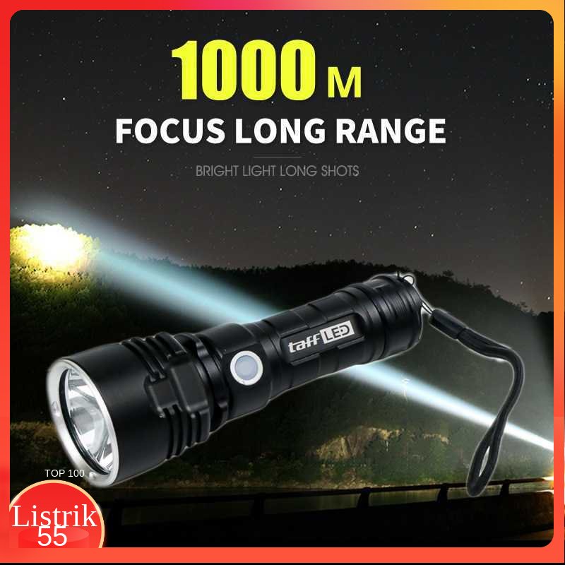 TaffLED Senter LED USB Rechargeable XLM-L2 25W 1000 Lumens - XLML2