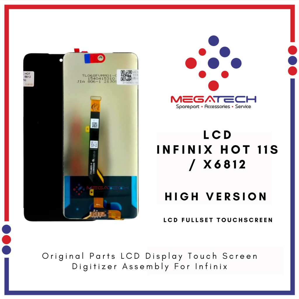 LCD Infinix Hot 11S / X6812 Fullset Touchscreen