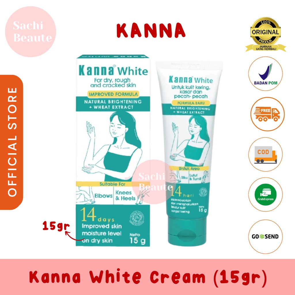 Kanna White 15 gr untuk Tumit Kaki Pecah-pecah Kering