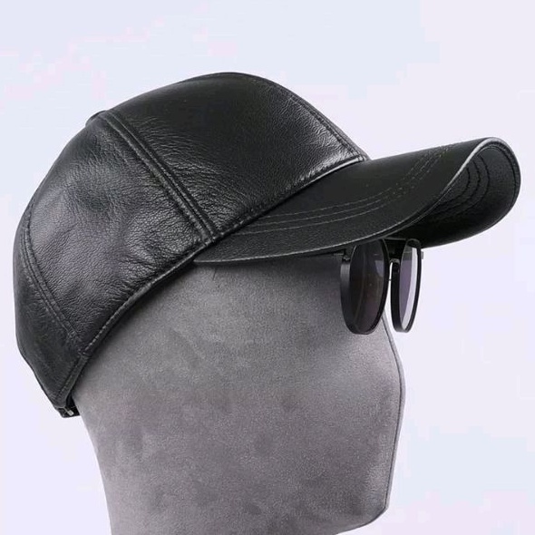 topi kulit asli pria/topi kulit asli domba/topi kulit original pria