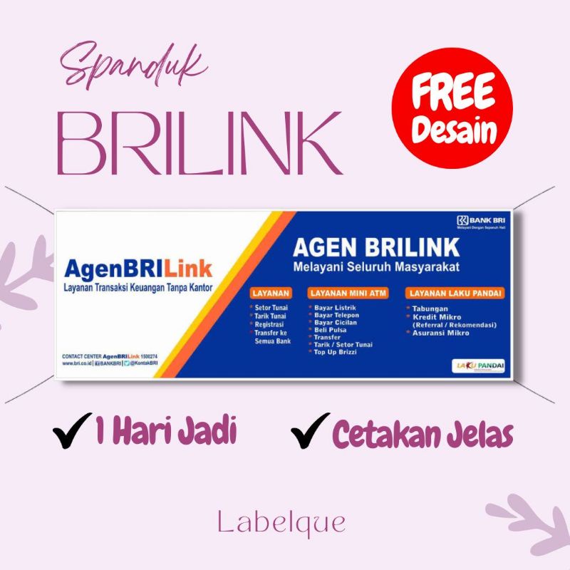 Jual Spanduk Agen Brilink Banner Mini Atm Shopee Indonesia