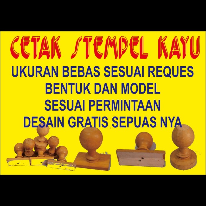 

Cetak Stempel Kayu / Runaflex / Biasa