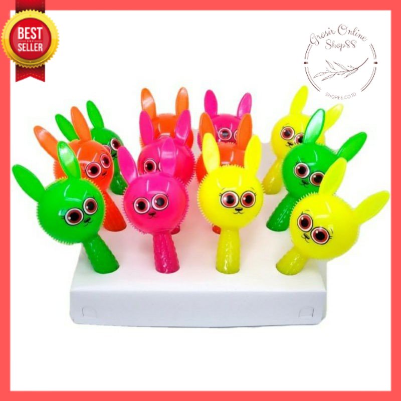 GOS - E309 - Mainan Rattle Bayi Puffer Ball Lampu Menyala Berbunyi Lucu