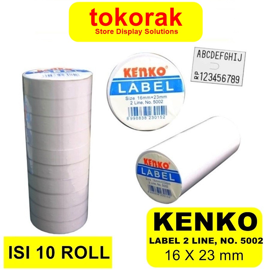 

KENKO STICKER LABEL 2 BARIS ISI REFILL STIKER 2 LABEL MX6600A