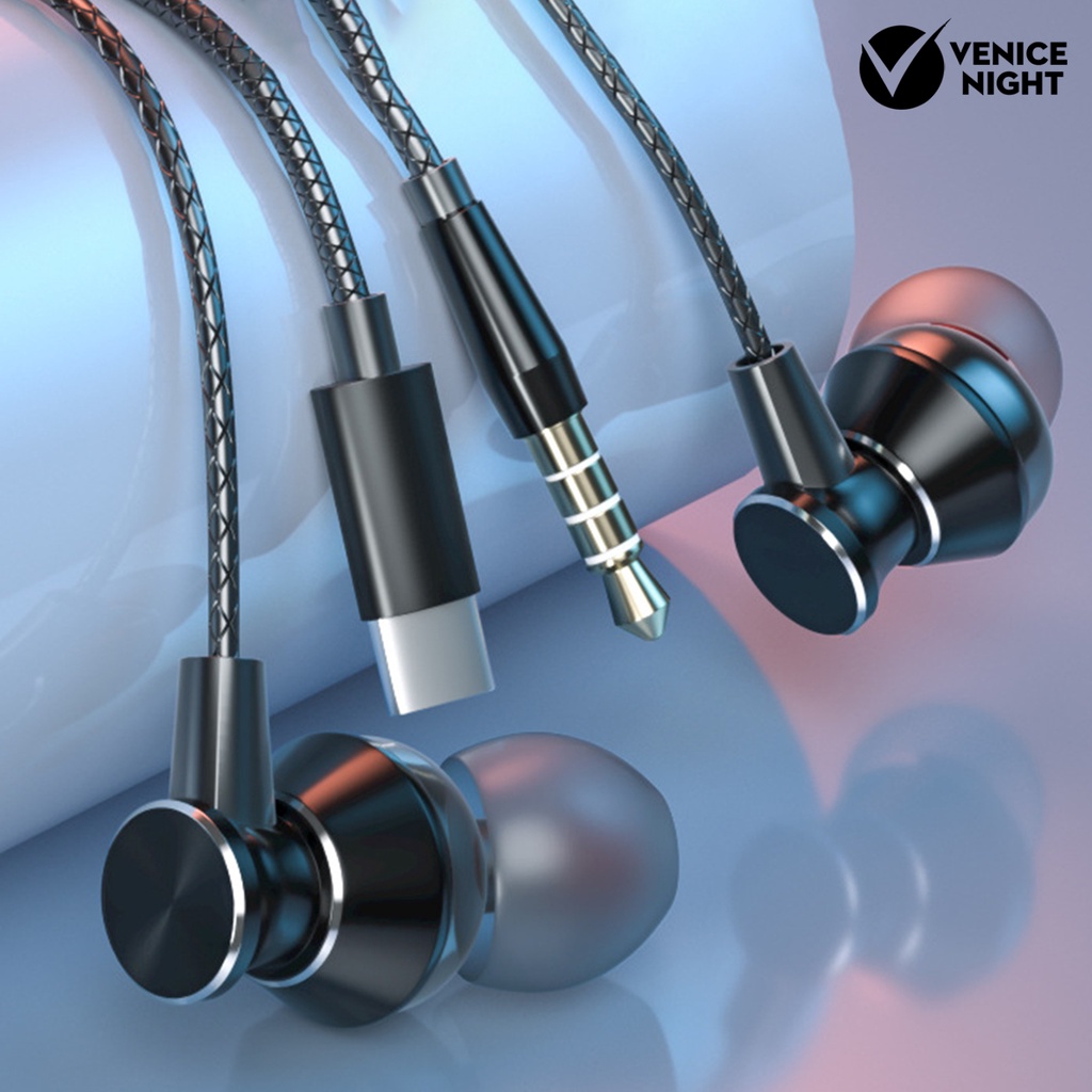 (VNEP) (Berkabel) In-ear Earphone Universal 1.2m 3.5mm Control Sport Headset untuk Ponsel