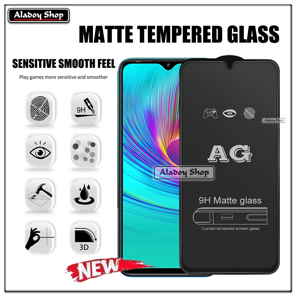 Paket 3IN1 Tempered Glass Layar Matte Anti Glare Infinix Hot 9 Play Free Tempered Glass Camera dan Skin Carbon