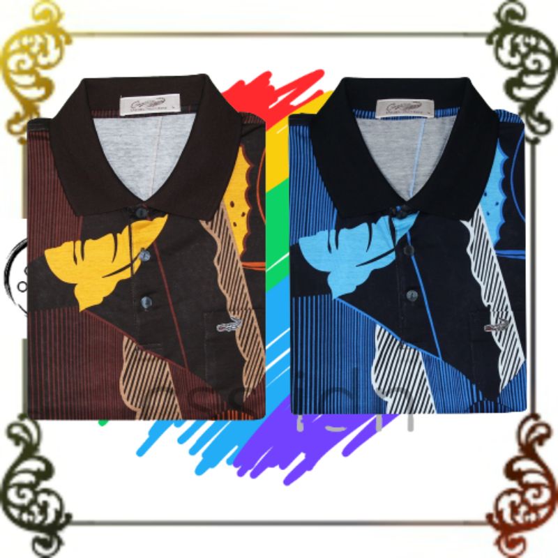 kaos Kerah Pria Crocodile Diamond 219-1743 Bahan Katun HALUS 100% Original