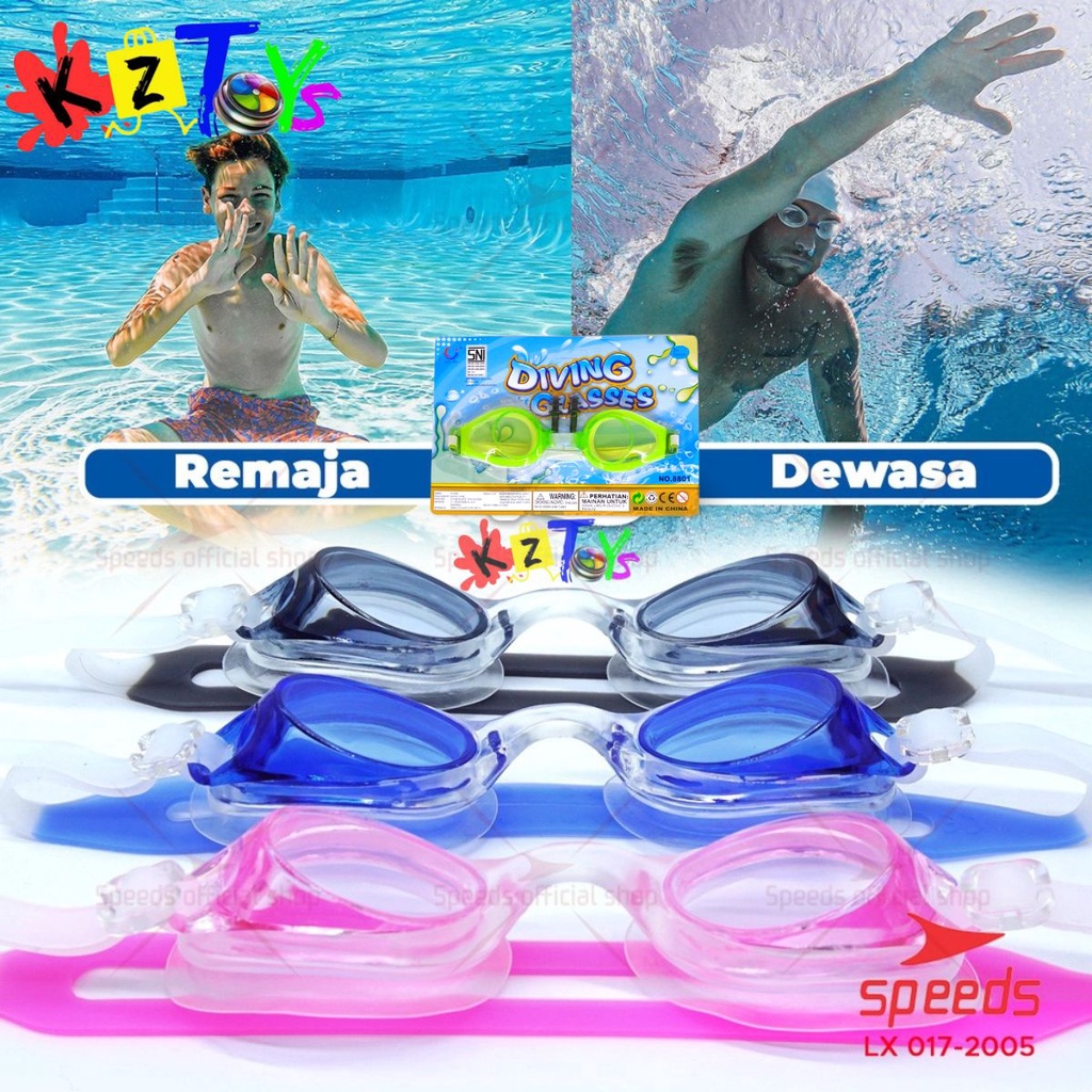 KACAMATA  RENANG ANAK DIVING GLASSES MURAH FREE TUTUPAN TELINGA