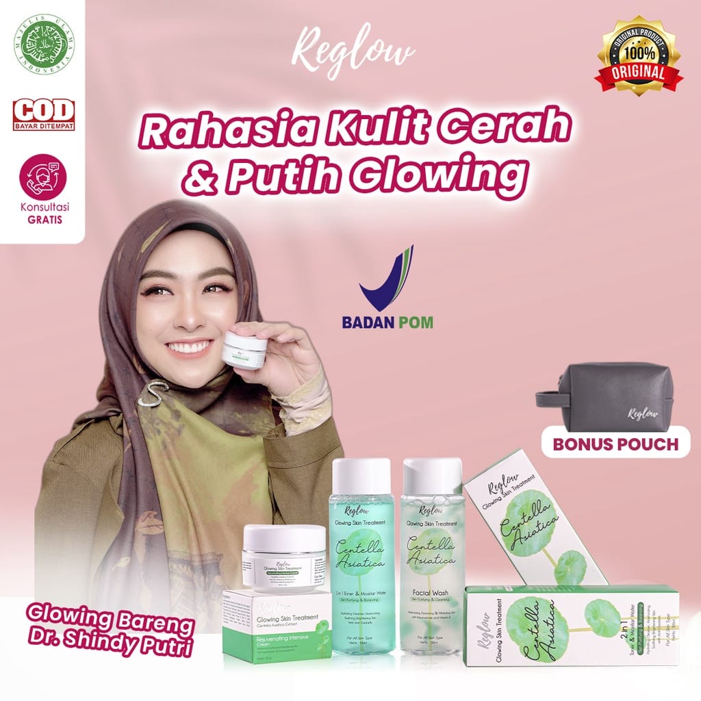 Paket Reglow Skincare Original dr. Shindy Bpom dan Halal Hallal MUI (Dijamin Asli 100%) Paket Glowin