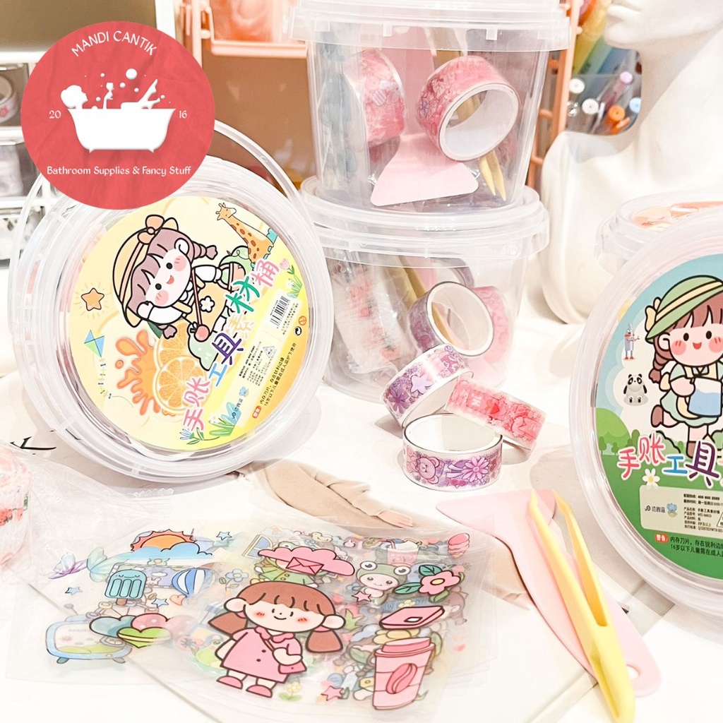 

PAKET BUCKET STIKER WD-M613 ISI STIKER|3 ROLL WASHI TAPE|PINSET|PERATA|FINGER PROTECTOR