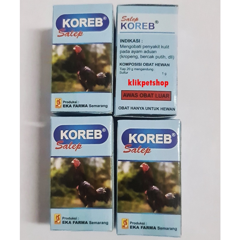 Koreb EKA FARMA Salep Obat Penyakit Kulit Pada Ayam Aduan 20 Gram