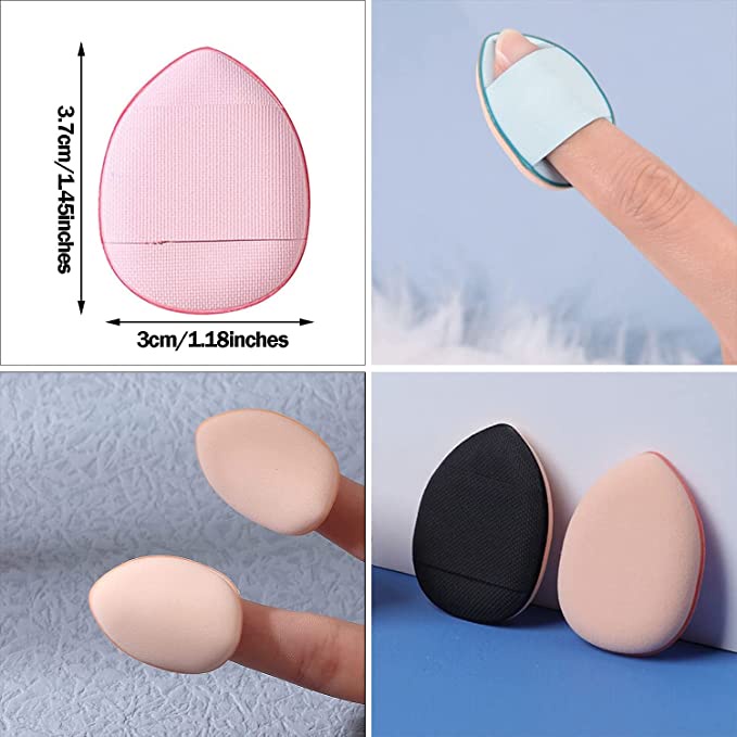 BUNDLING 10PCS MINI POWDER FINGER PUFF - Makeup Puff Finger Soft Makeup Puff Setting Sponge