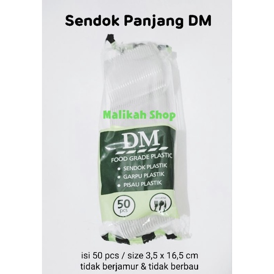 Sendok Makan Plastik Bening / Transparant / Panjang DM