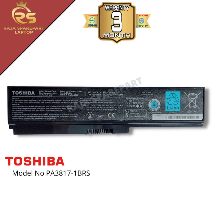 Baterai Original Laptop Toshiba satellite L735 L740 L735 L730 PA3817