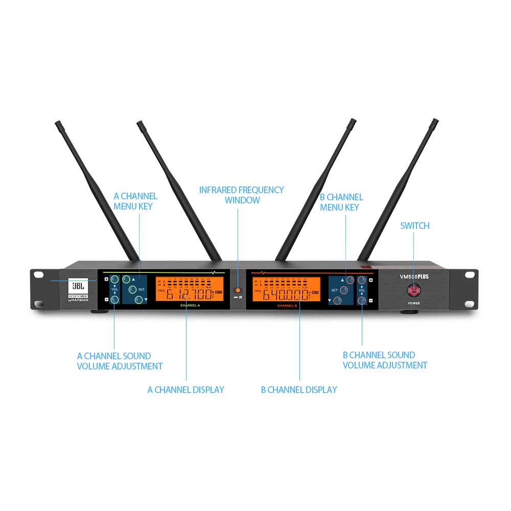 VM500 PLUS Nirkabel Genggam Genggam Mikrofon U -Section Plus Frekuensi Satu Seret Dua KTV Outdoor