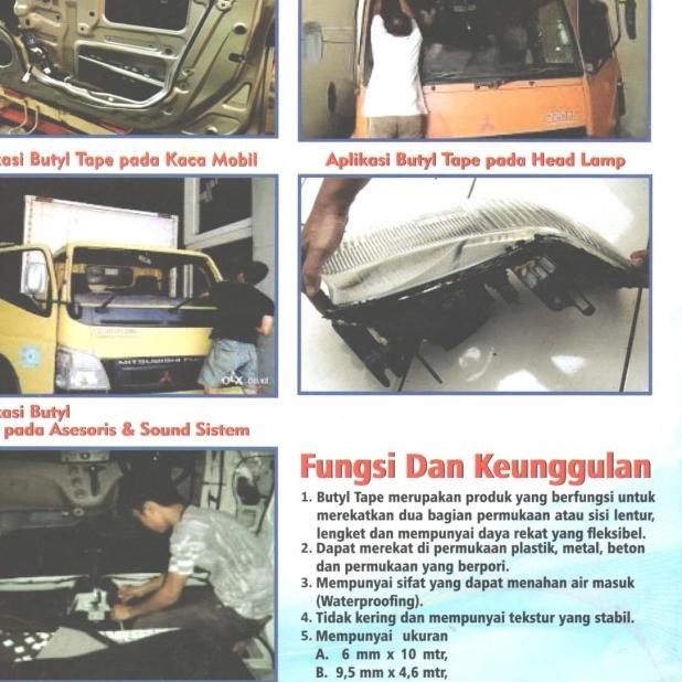 

Butyl tape 6x10 meter (lem dodol)