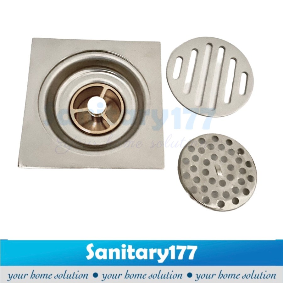 Saringan Got air Stainless Tebal  461 model -Floor drain pembuangan kamar mandi strainer air stainless kuningan bathroom /D29