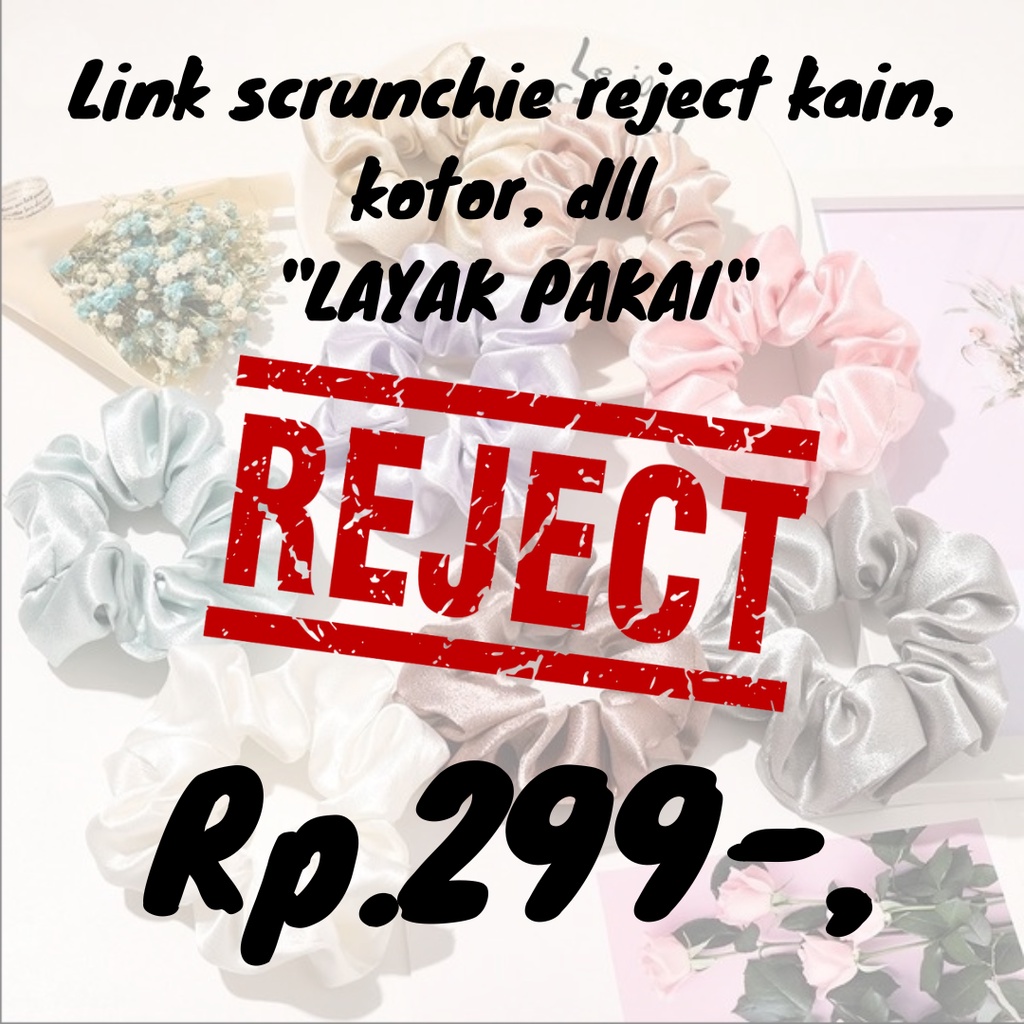 Scrunchie Ikat Rambut Reject Cacat Kotor Kain Masih Layak Pakai