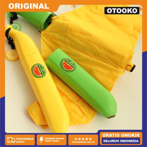 Payung Lipat Design Cute Pisang Banana Umbrella UV Protection Kuning