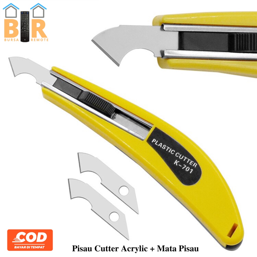 Pisau Cutter Potong Acrylic Mika + 2 Mata Pisau Akrilik Tambahan