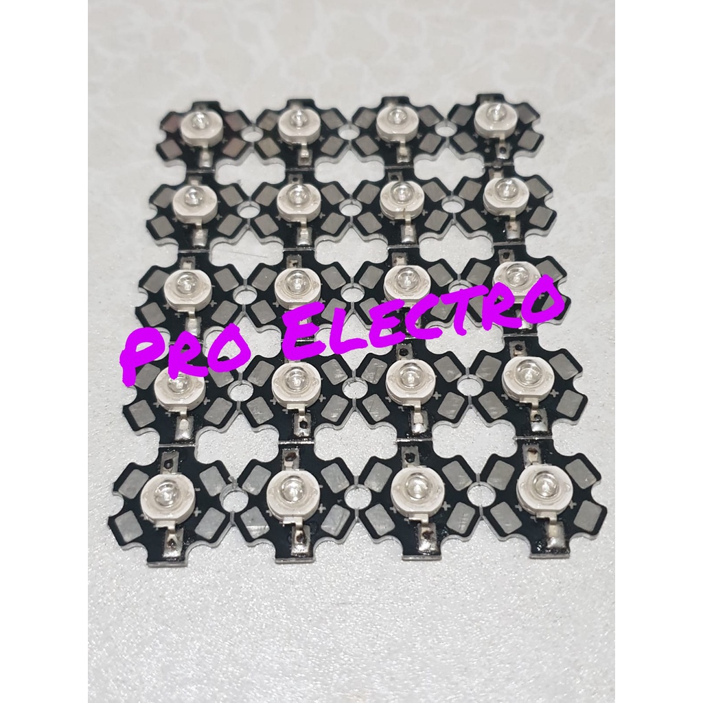 HPL Led 3 Watt Merah Hijau Biru Kuning Plus Casing PCB