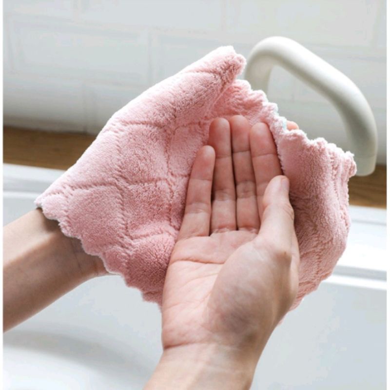 Kain Lap Microfiber Cuci Piring Anti Minyak Dapur Tangan