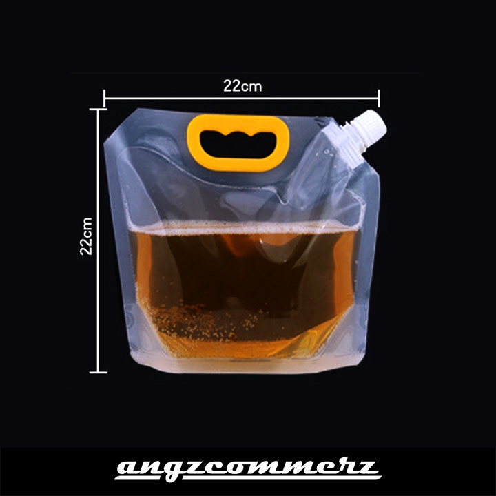Nozzle Handle Stand Pouch Kantong Minuman Bening Plastik