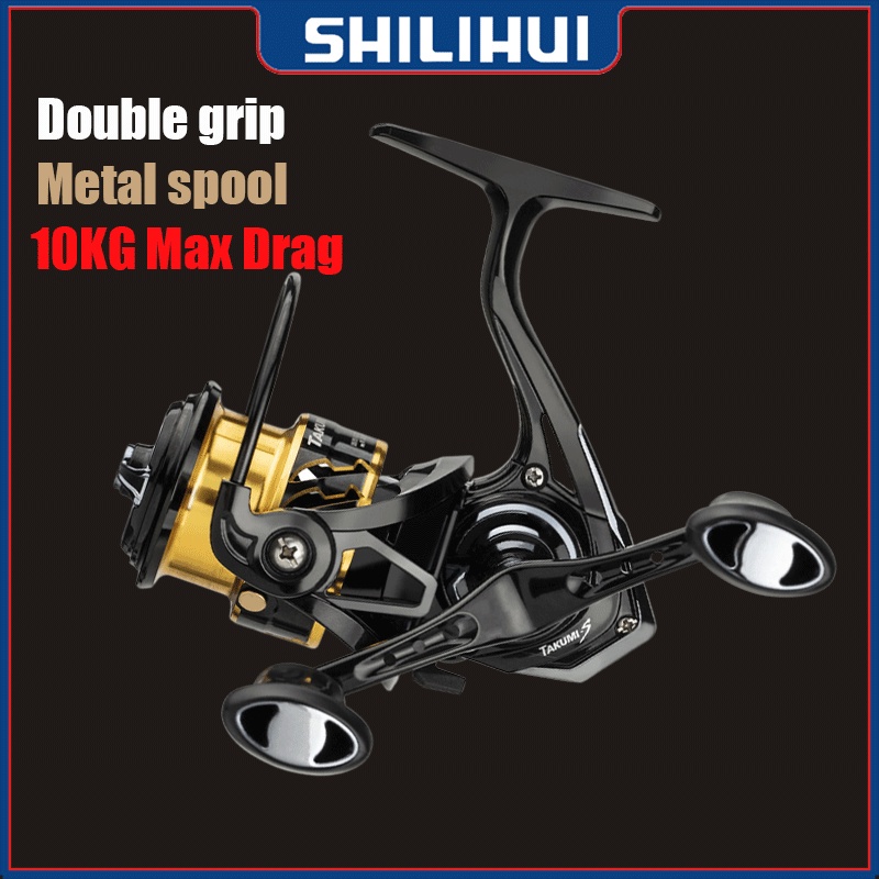 SHILIHUI Reel Pancing 1500 2500 6BB 5.2: 1 Max Drag 10kg Rel Spinning Ril Spining Shallow Spool Alat Pancing