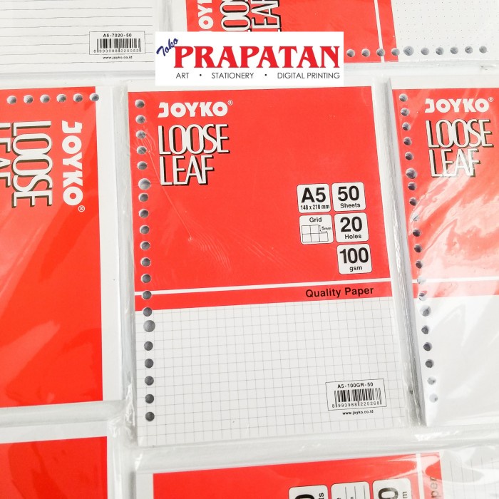 

Loose Leaf / Isi Kertas File / Binder Joyko A5-7020 / 100 Lembar - Line NANDAA