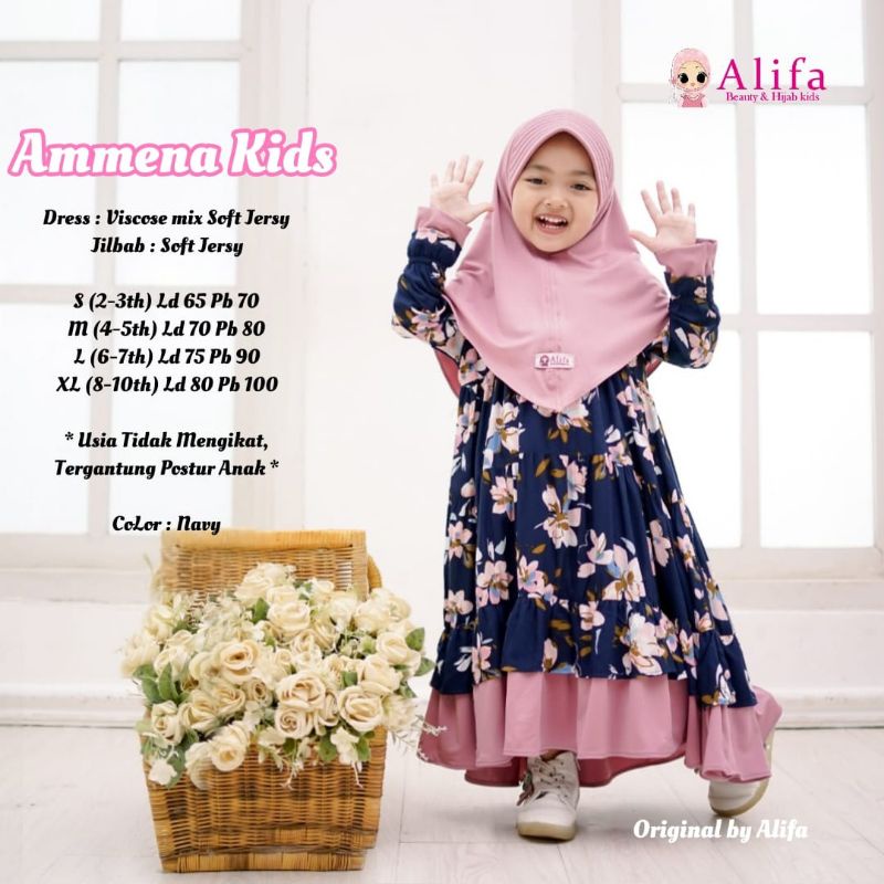 Pakaian anak AMEENA KIDS SYARI BY ALIFA | Viscose mix jersey | Ori Solo
