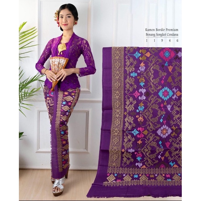 Yukakebaya || kamen bordir premium benang songket cendana motif agni