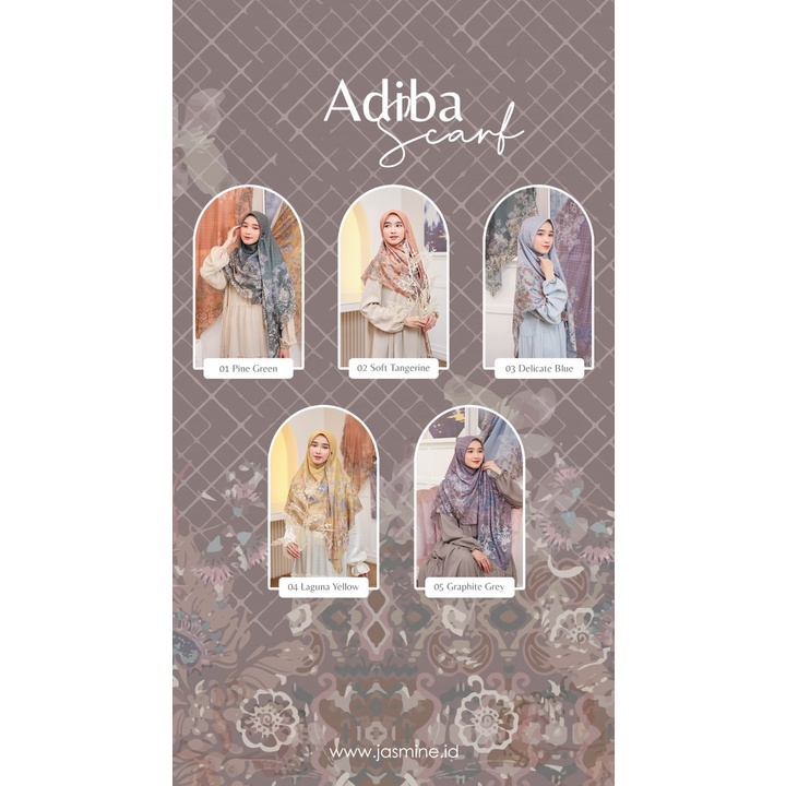 ADIBA SCARF Jasmine by Lidia Hadiwinoto Hijab Segi Empat Motif