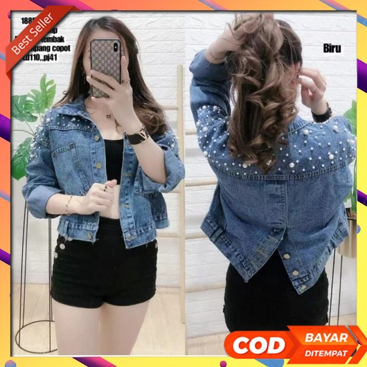 Jaket Jeans Wanita Crop  Jins Wanita Jacket Jens Kekinian Cewek Terbaru Jket Jen Levis Termurah Over