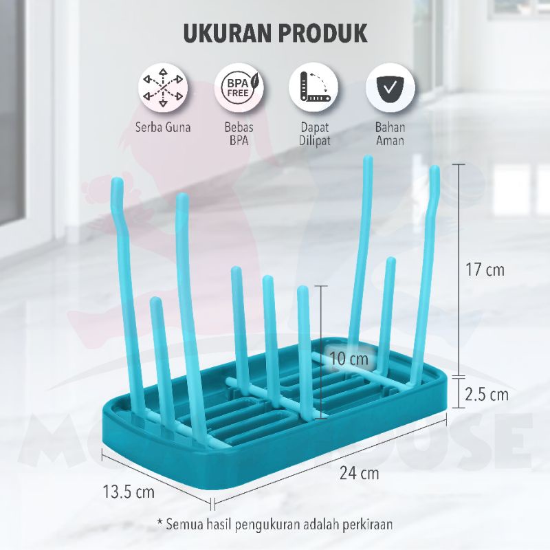 MOMO HOUSE Rak Pengering Botol Susu Bayi Drying Rack Pengering Botol Busu Bayi Perlengkapan Bayi