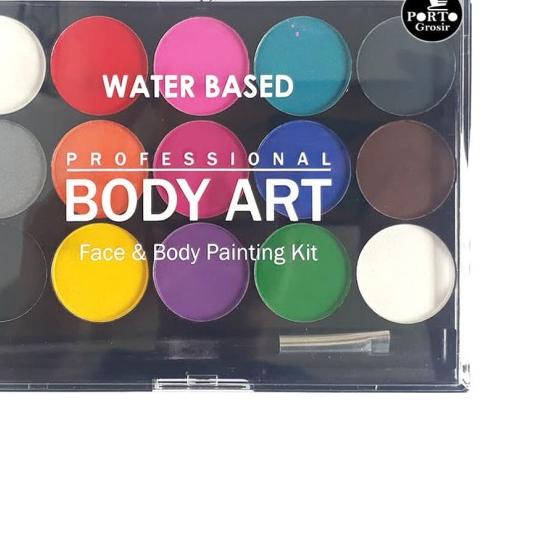 

Professional Body Art Face And Painting Kit 15 Color Set + 1 Brush