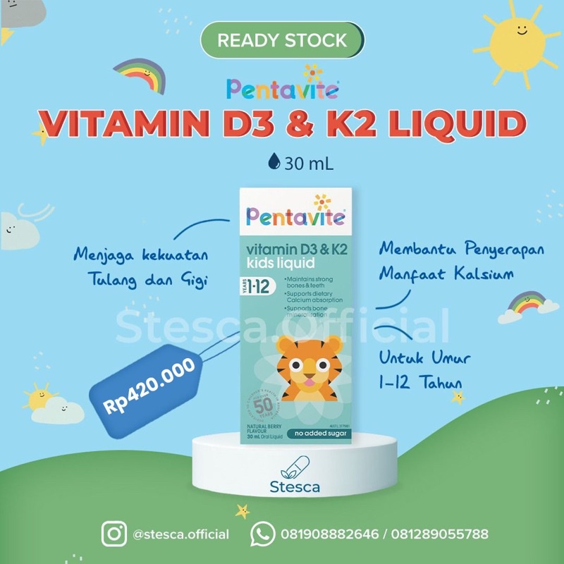 pentavite vitamin d3 & k2 liquid