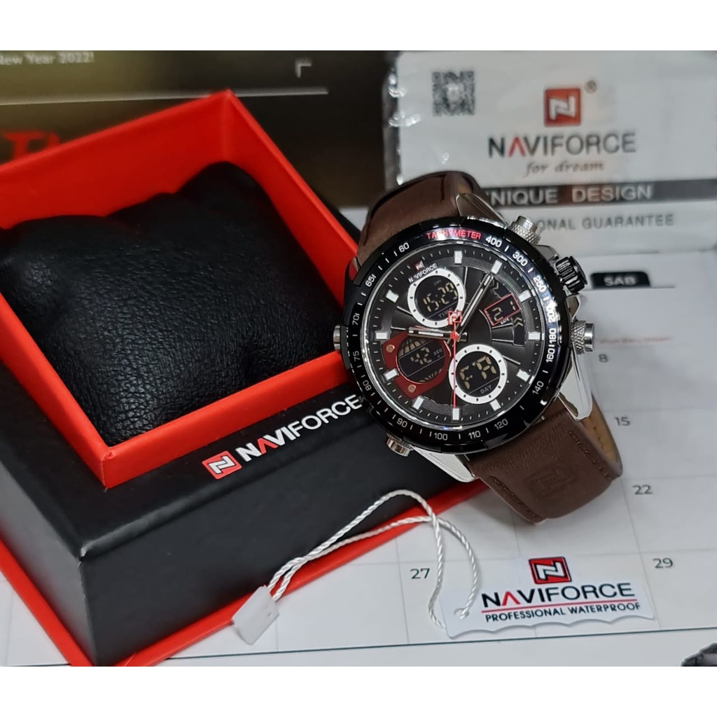 JAM TANGAN PRIA NAVIFORCE NF-9197ML NF9197 NF 9197ML ORIGINAL FREE BOX