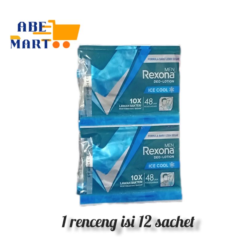 Rexona men sachet (1 renceng isi 12 sachet)