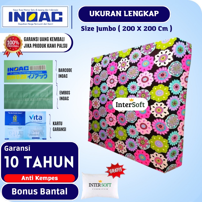 Kasur Busa INOAC Ukuran Jumbo Matras D23 / Kasur Busa Original INOAC 200 x 200 Cm Garansi 10 Tahun /