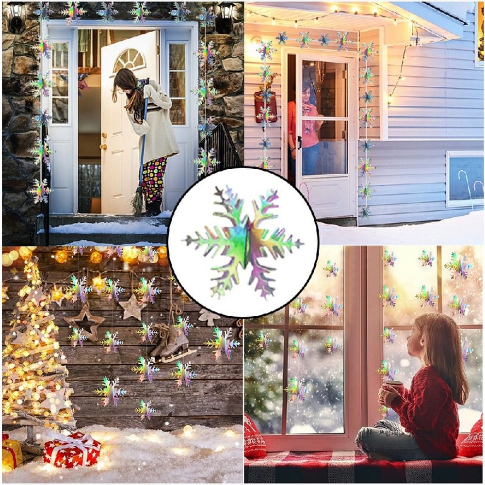 Top 15PCS 3D Artifisial Snowflake Dekorasi Natal Tahun Baru Navidad Ornamen Palsu Snow Decor