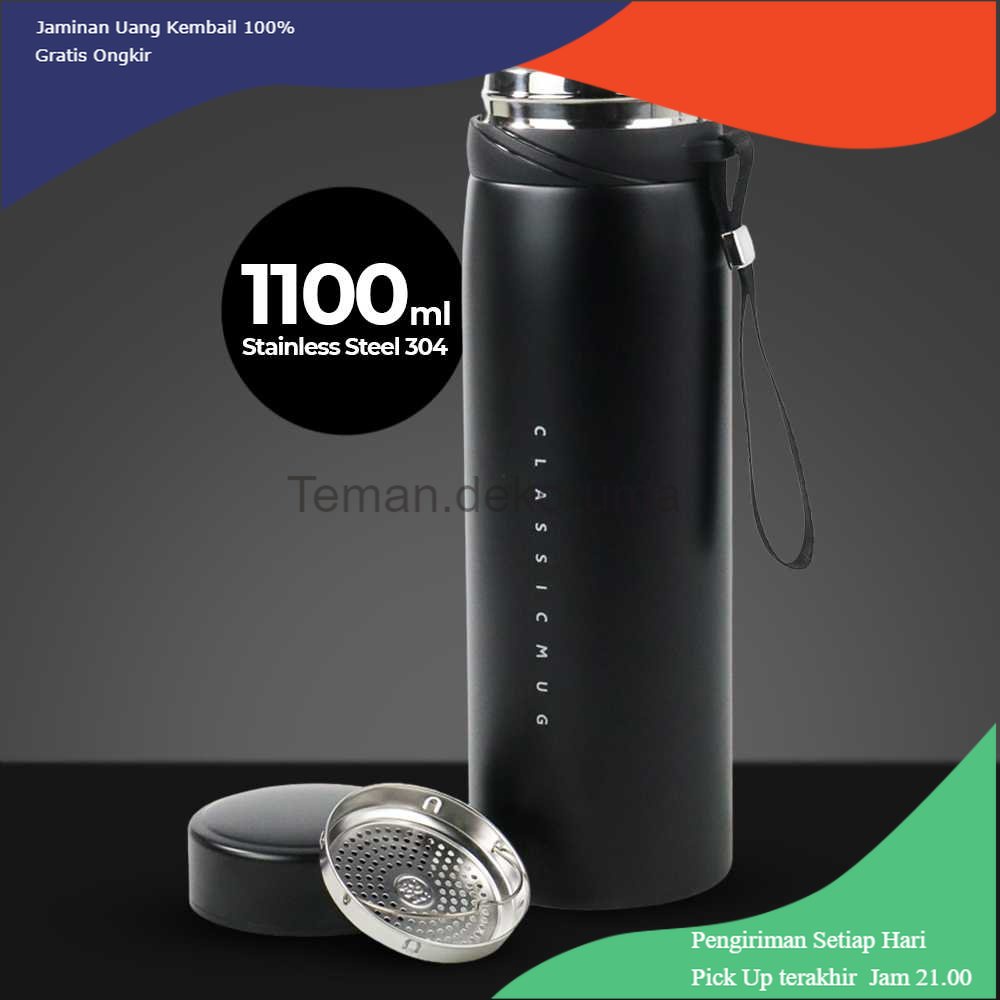 TD - PR Jinwang Botol Minum Termos Stainless Steel Water Bottle 1100ml - 8722-E