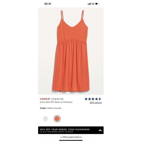 Oldnavy V-Neck Jersey Mini Cami Swing Dress