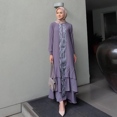 Baju Gamis Syari Muslim Wanita Terbaru Ranai Bordir Maxy Dress F