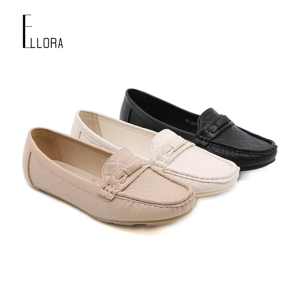 ELLORA EZ-2650 Sepatu Flat Wanita Loafers Kerja Import