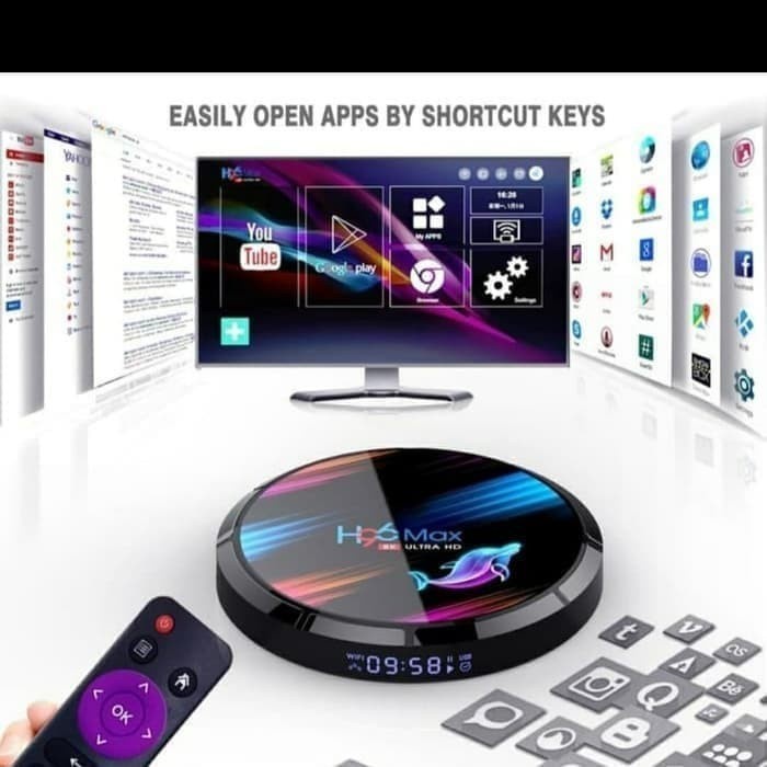 Android Tv Box H96 Max X3 4Gb/64Gb Os 9 Wifi Dual Band Amlogic S905X3
